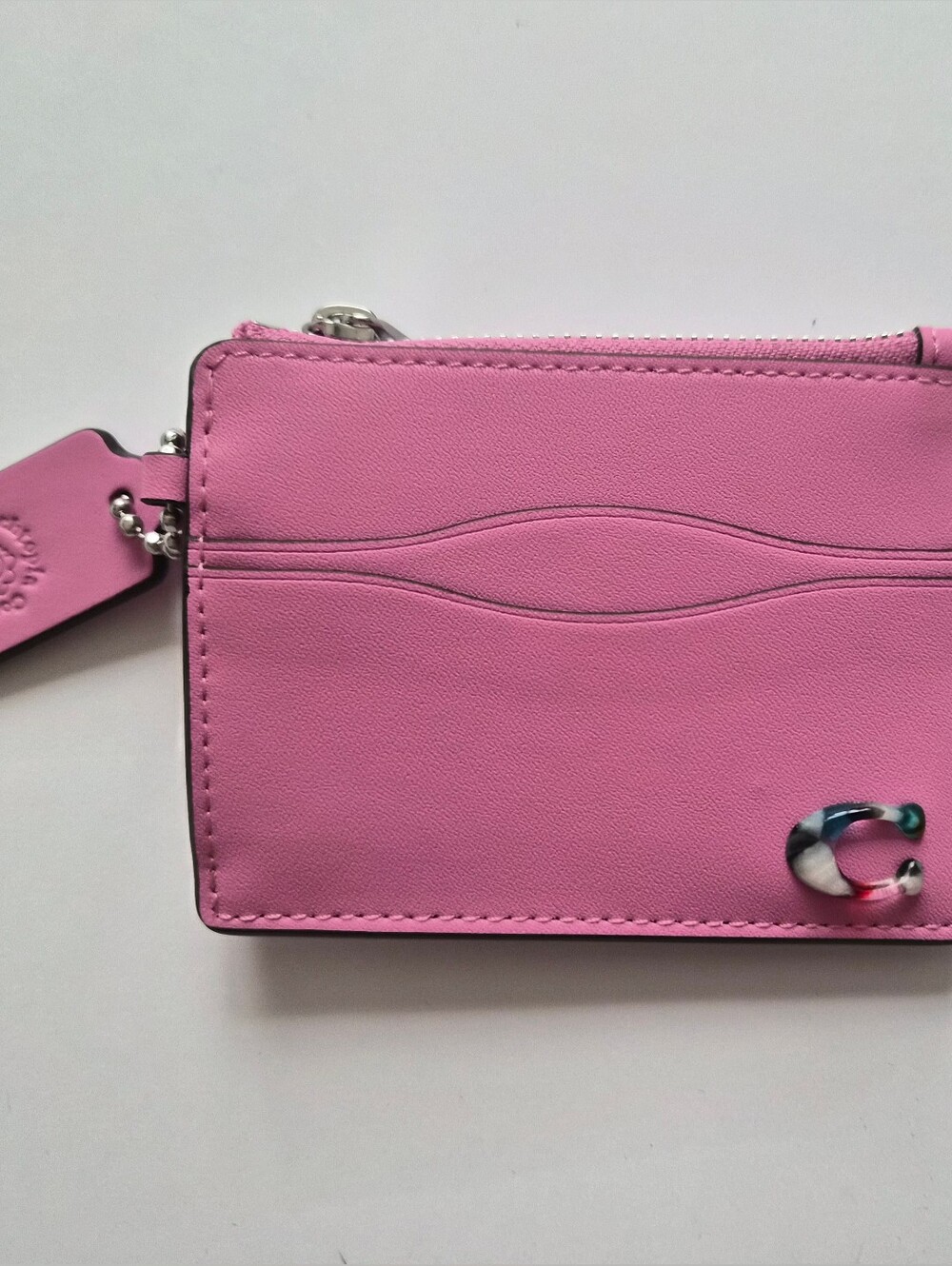*NWT* [Coachtopia] Wavy Zip Card Case In Bright Magenta, CBM04, - Picture 2 of 11